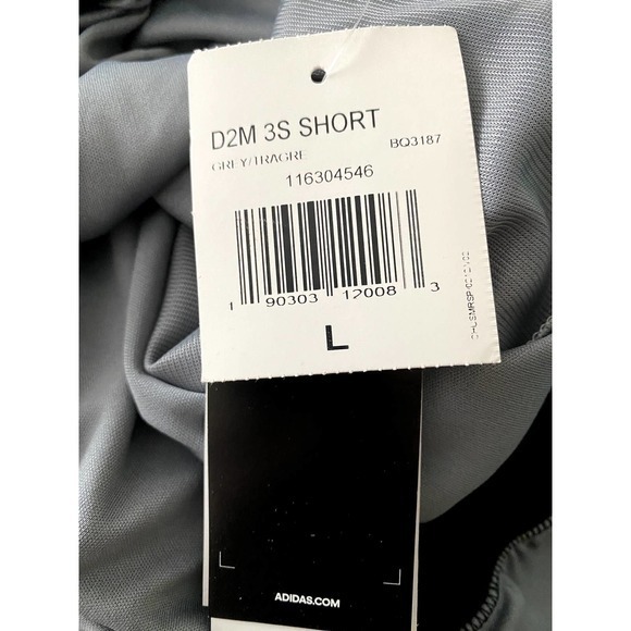 Adidas D2M Climalite Athletic Shorts-Men Size L-Color Gray-NWT - Picture 3 of 5